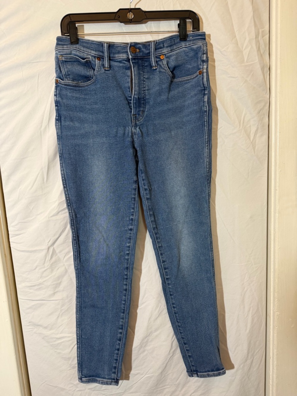 29 Madewell Medium Blue High Rise Skinny Jeans